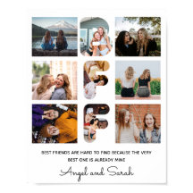 Trendy BFF Best Friend Chic Modern Photo Collage