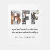 Trendy BFF Fotocollage Beste Vriend Besties Quote Fleece Deken (Voorkant)