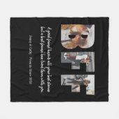 Trendy BFF Fotocollage Beste Vriend Quote Zwart Fleece Deken (Voorkant (Horizontaal))