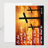 TRENDY BIBLE VERSE JOHN 3:16 CHRISTELIJK GIFT FEESTDAGENKAART (Voorkant / Achterkant)