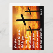 TRENDY BIBLE VERSE JOHN 3:16 CHRISTELIJK GIFT KAART (Voorkant / Achterkant)