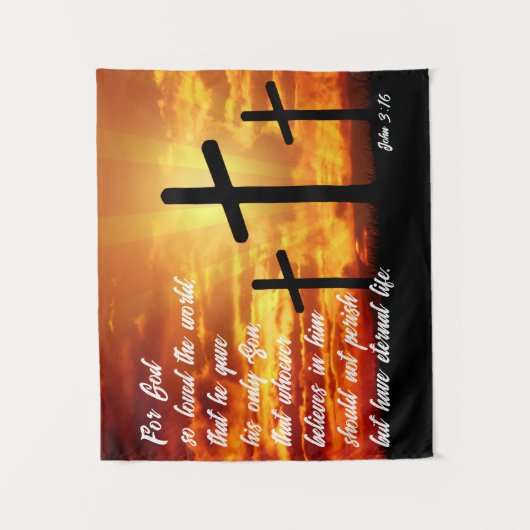 TRENDY BIBLE VERSE JOHN 3:16 CHRISTELIJK GIFT WANDKLEED (Voorkant)