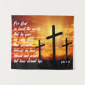 TRENDY BIBLE VERSE JOHN 3:16 CHRISTELIJK GIFT WANDKLEED (Voorkant (horizontaal))