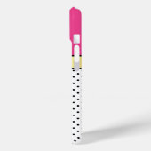 Trendy bietenlicht Paarse witte zwarte polka dot Case-Mate iPhone Case (Achterkant / Links)