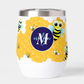 Trendy Big Blue Eyes Bijen en netelroos (Achterkant)