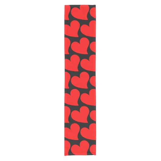 TRENDY BIG RED HEART ROMANTIC VALENTIJN KORTE TAFELLOPER (Voorkant)