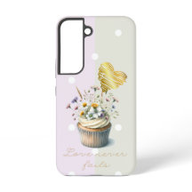Trendy Bijbel Mauve Grijs Stip Bloem Cupcake Hart