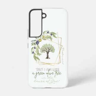 Trendy Bijbel Olijfboom Gouden Krans Samsung Galaxy Hoesje
