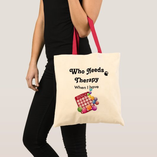 Trendy Bingo Player Funny Bingo Quote Tote Bag (Voorkant (product))