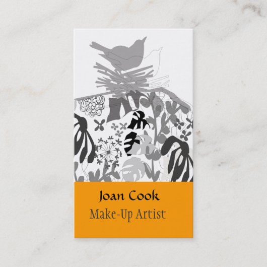 Trendy Bird Events Planner Animal Landscaping Visitekaartje (Voorkant)