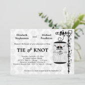 Trendy Birdcage met Elegant Damask achtergrond Kaart (Staand voorkant)