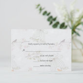 Trendy Birdcages and FlowersWedding Response Card RSVP Kaartje (Staand voorkant)