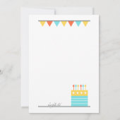 Trendy Birthday Invitation Kaart (Achterkant)