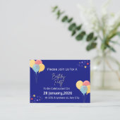 Trendy Birthday Party Invitation | Personalized Te Informatiekaartje (Staand voorkant)