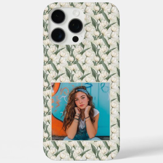 Trendy Birthday Party Tulip Photo  Case-Mate iPhone Case (Achterkant)