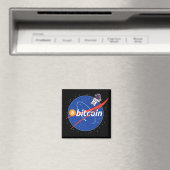 Trendy Bitcoin Astronaut Ruimte Crypto Magneet (Insitu (Vaatwasser))