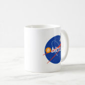 Trendy Bitcoin Astronaut Space Crypto Koffiemok (Voorkant rechts)