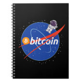 Trendy Bitcoin Astronaut Space Crypto Notitieboek (Voorkant)