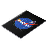 Trendy Bitcoin Ruimtevaarder Space Crypto Notitieboek (Linkerzijde)