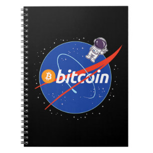 Trendy Bitcoin Ruimtevaarder Space Crypto Notitieboek