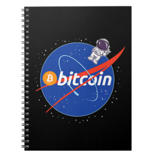 Trendy Bitcoin Ruimtevaarder Space Crypto Notitieboek