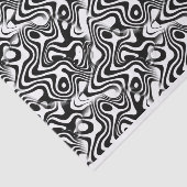 Trendy Black and White Abstract Swirls Pattern Tissuepapier (Detail)