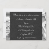 Trendy Black and White Biker Wedding Invitation Kaart (Achterkant)