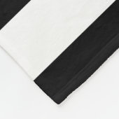 Trendy Black and White Butterfly Stripes met naam Fleece Deken (Hoek)