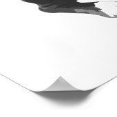 Trendy Black and white Pit Bull dog Poster (Hoek)