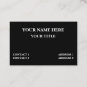 Trendy Black and White Pset Tartan Classic Visitekaartje (Achterkant)