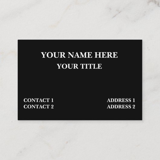 Trendy Black and White Pset Tartan Classic Visitekaartje (Achterkant)