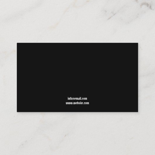 Trendy Black and White Skull Tattoo Studio Visitekaartje (Achterkant)