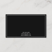 Trendy Black and White Skull Tattooist Visitekaartje (Achterkant)