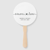 Trendy Black and White Typography S'more Love Handwaaier (Voorkant)