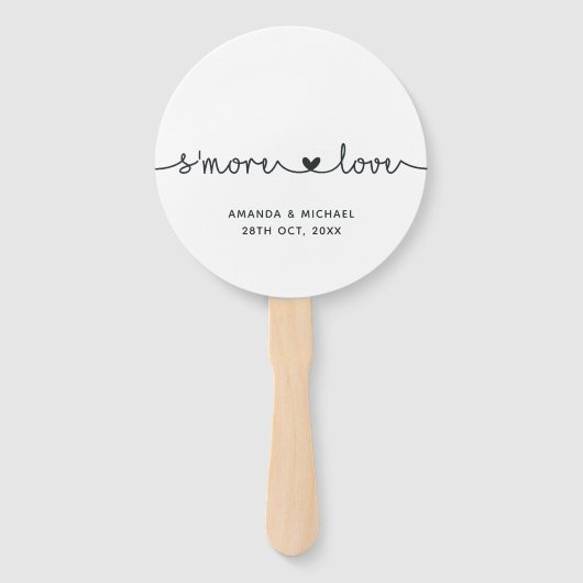 Trendy Black and White Typography S'more Love Handwaaier (Voorkant)