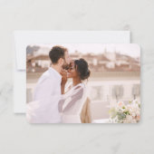 Trendy Black and White Wedding Photo RSVP QR Code Kaartje (Achterkant)