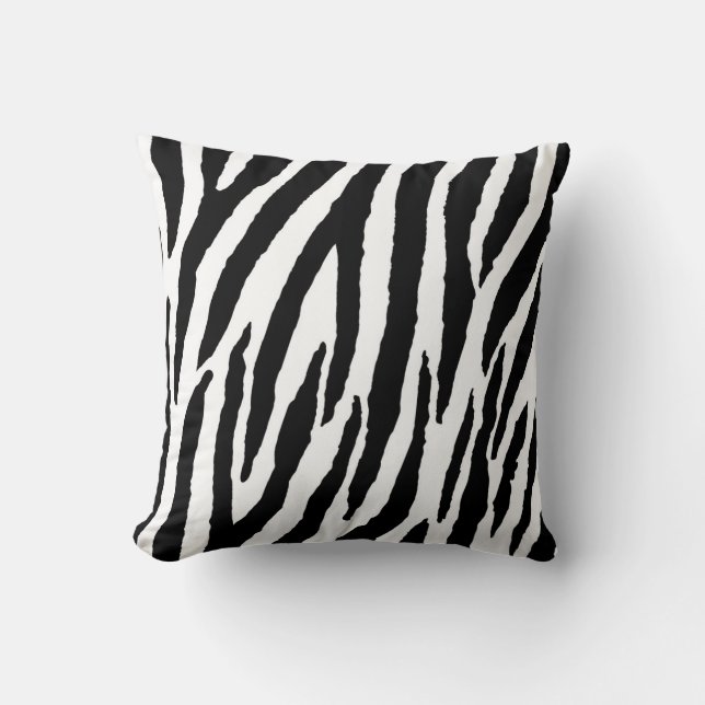 Trendy Black and White Zebra Pattern Kussen (Voorkant)
