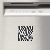 Trendy Black and White Zebra Pattern Magneet (Insitu (Vaatwasser))