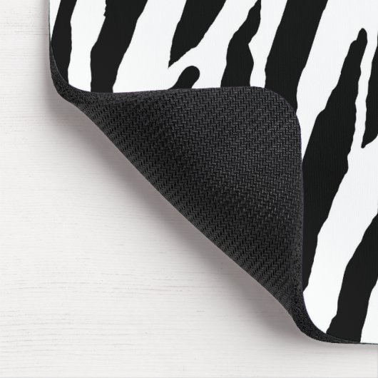Trendy Black and White Zebra Pattern Muismat (Hoek)