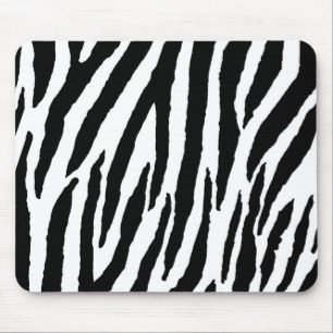 Trendy Black and White Zebra Pattern Muismat