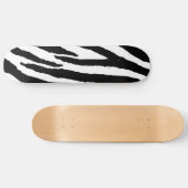 Trendy Black and White Zebra Pattern Skateboard (Horizontaal)