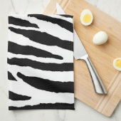Trendy Black and White Zebra Pattern Theedoek (Quarter Fold)