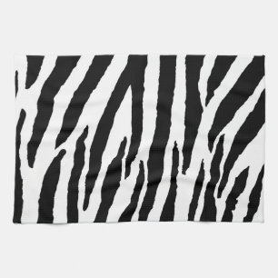 Trendy Black and White Zebra Pattern Theedoek