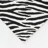 Trendy Black and White Zebra Stripes Animal Print Fleece Deken (Hoek)