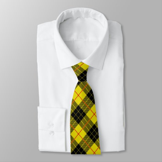 Trendy black and yellow tartan plaid stropdas (Gebonden)
