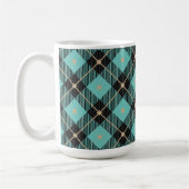 Trendy Black Aqua Pset Pattern Koffiemok (Links)