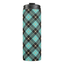 Trendy Black Aqua Pset Pattern Thermosbeker
