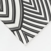 Trendy Black Arched Scallops Roze Monogram Naam Fleece Deken (Hoek)