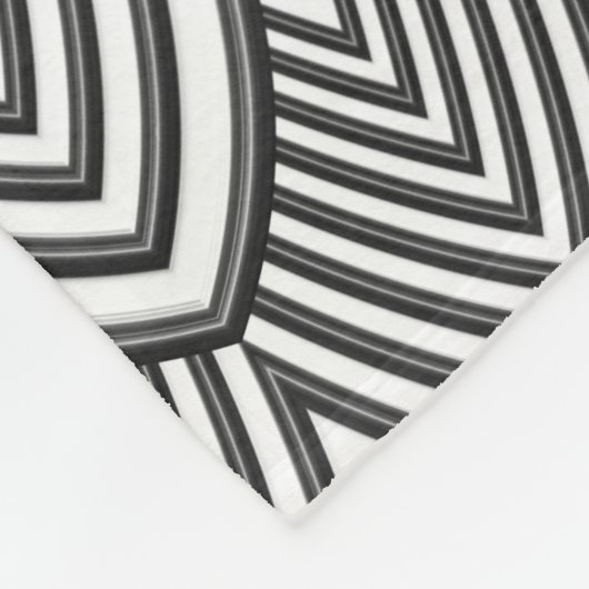 Trendy Black Arched Scallops Roze Monogram Naam Fleece Deken (Hoek)