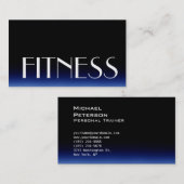 Trendy Black Blue Fitness Sport Visitekaartje (Voorkant / Achterkant)